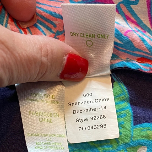 Lilly Pulitzer Crossed Lions Engineered Iona Floral Sleeveless top 33648 - Picture 10 of 12